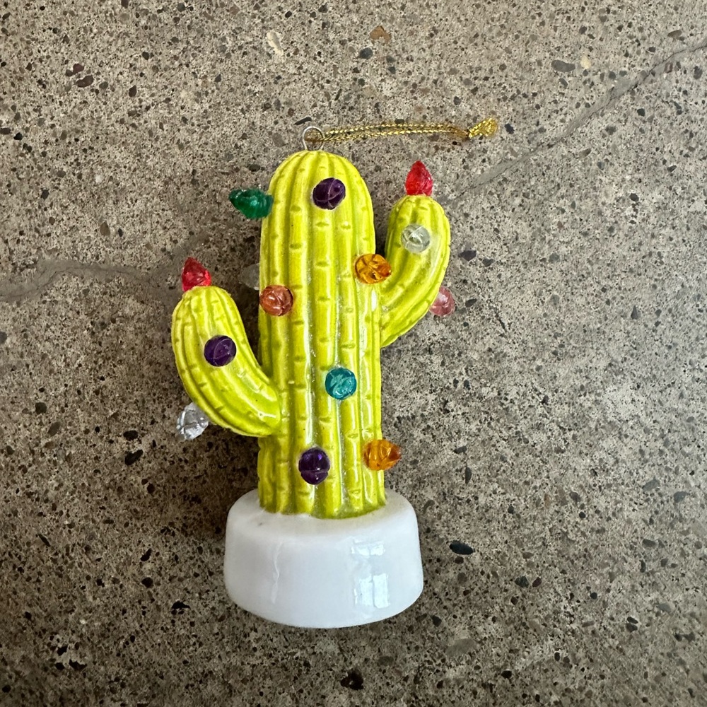 Charlie brown light up cactus ornament